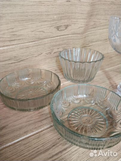 Салатник цветное стекло СССР