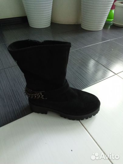 Полусапоги женские зимние натуральная кожа