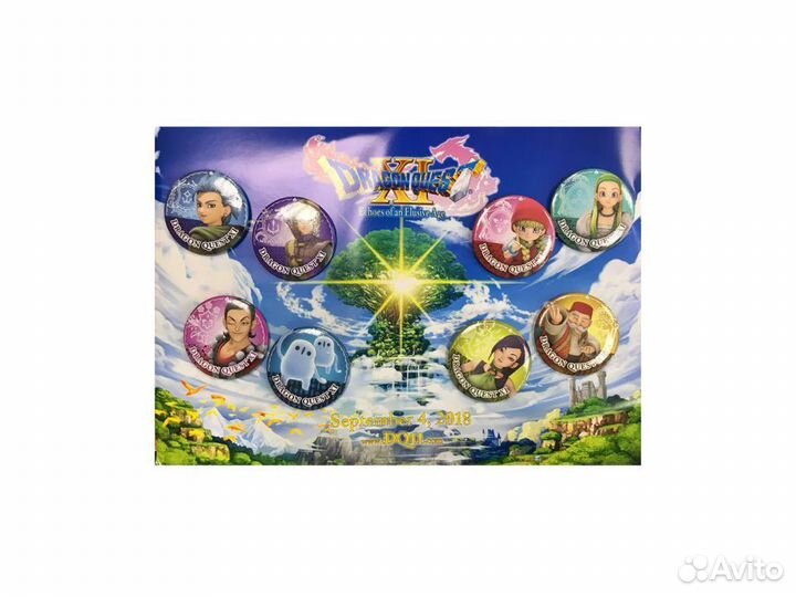 Набор значков dragon quest XI: echoes 8 шт