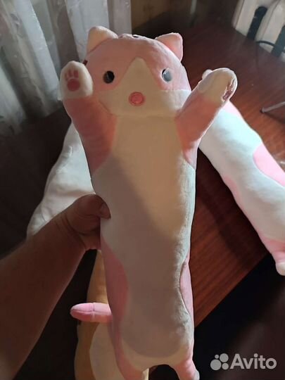 Мягкая игрушка-обнимашка Кот-батон 50см