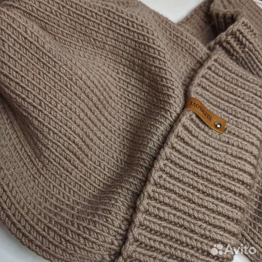 Вязаный комплект шапка/снуд