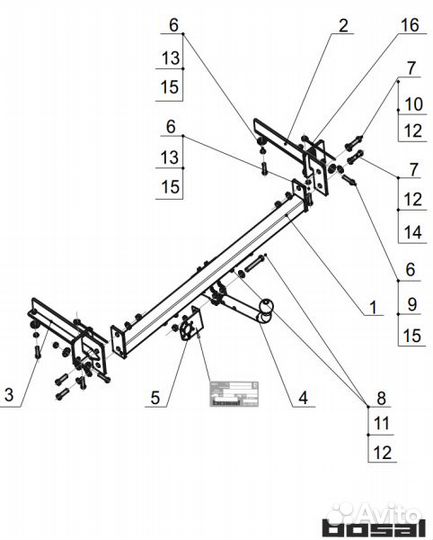 Фаркоп Ниссан (Nissan) Sentra 2014