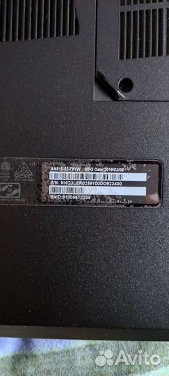 Ноутбук Acer Nitro 5 i7-8750h/1050TI/16gb/SSD512gb