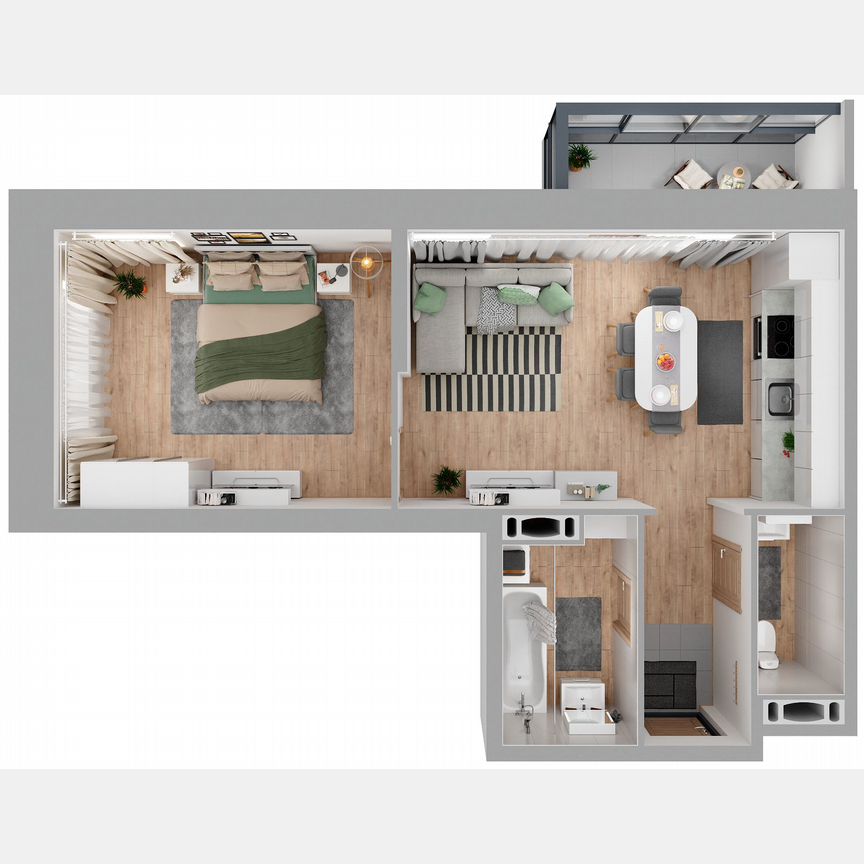 1-к. квартира, 46,9 м², 15/23 эт.