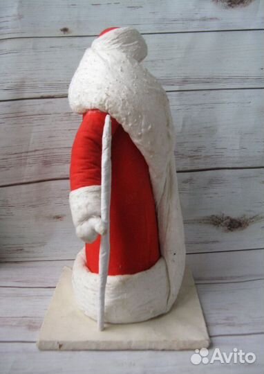 Дед Мороз 30 см на подставке ярлык г Требовля СССР