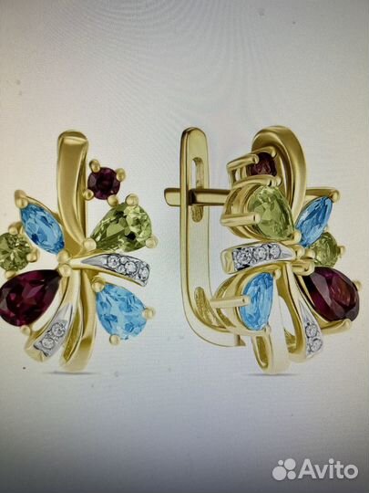 Золотые серьги 585 проба