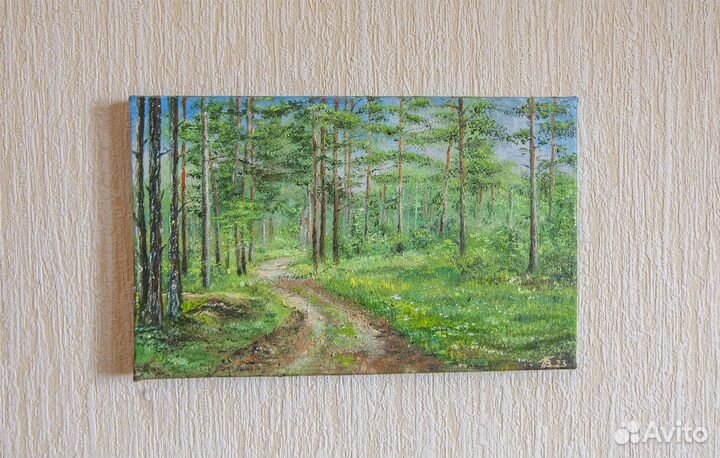 Картина маслом: В сосновом бору