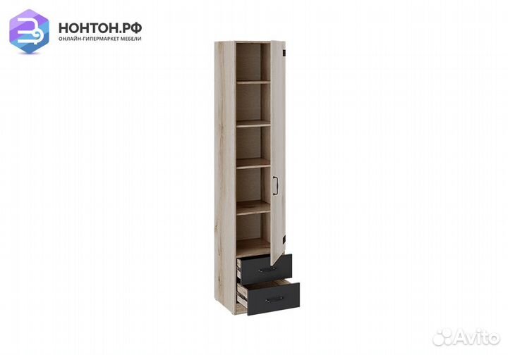 Пенал Окланд фон черный / дуб делано