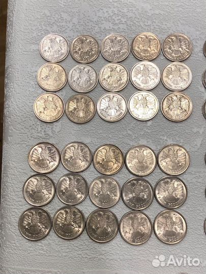 Монеты России 10р 1992, 1993 ммд и лмд 15 компл-в