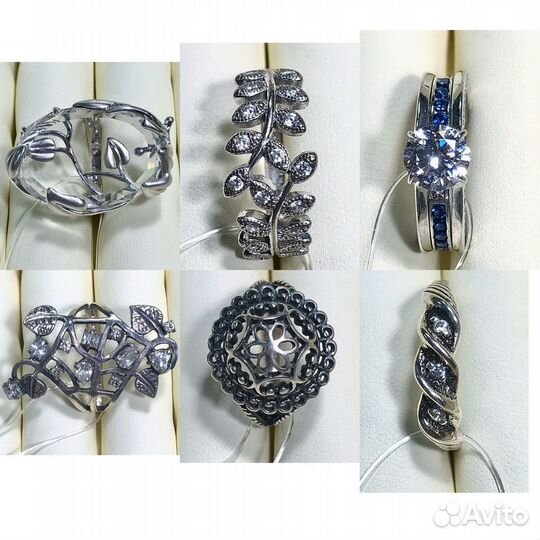 Кольцо. Серебро 925. 875 проба. Фианит
