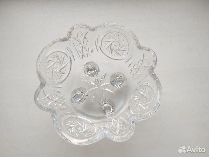 Вазочка ваза на ножках, хрусталь СССР