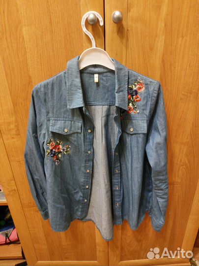 Джинсовая рубашка для девочки