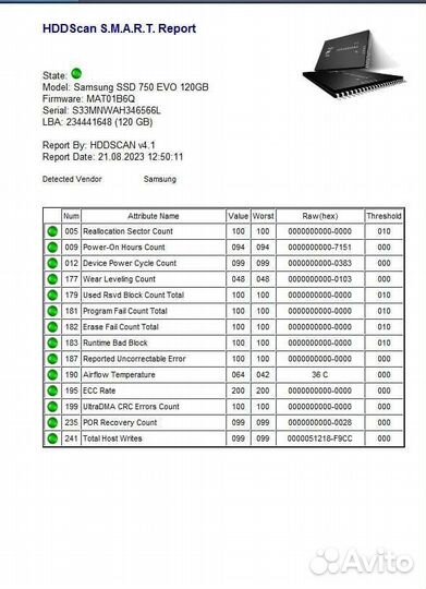 Samsung SSD 750 EVO 120 Gb