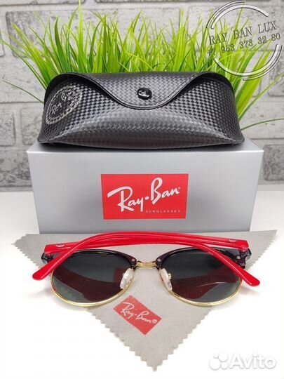 Ray Ban Clubround 4246 Черно-красный