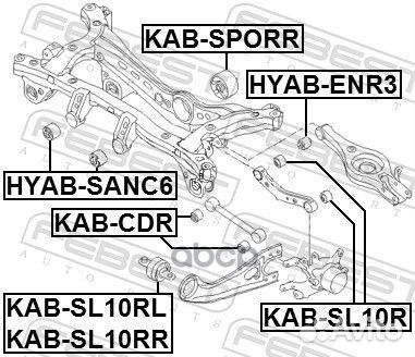 Сайлентблок KAB-SL10RL KAB-SL10RL Febest