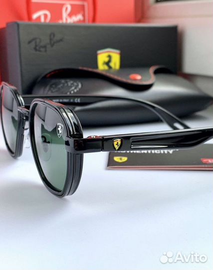 Очки ray ban ferrari зеленые