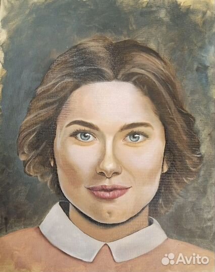 Картина портрет маслом по фото ручная работа
