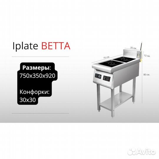 Двухконфорочная индукционная плита iPlate Betta+