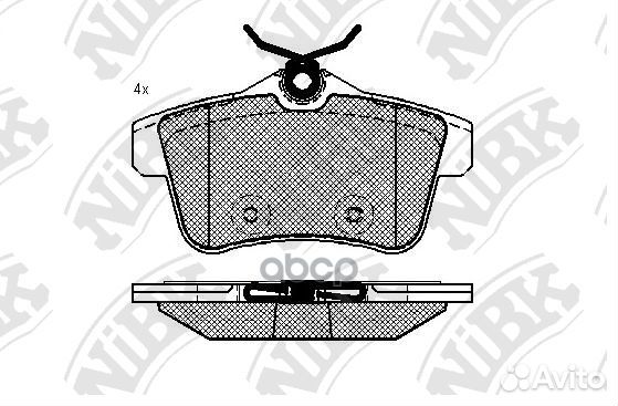 Колодки тормозные дисковые зад PN0473 NiBK