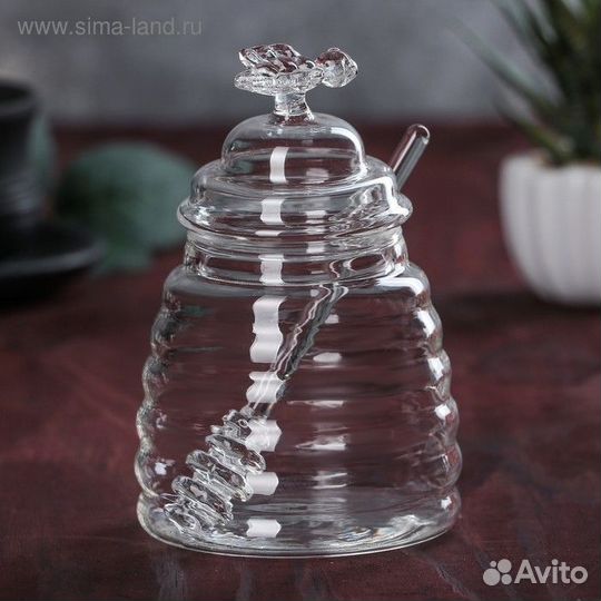 Баночка стеклянная для мёда и варенья Magistro «Пч