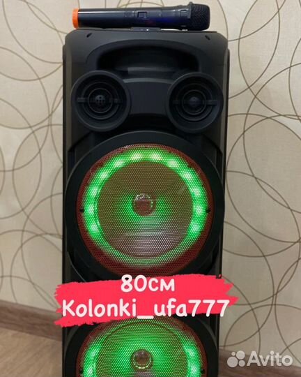 Колонка bluetooth bt караоке на акб 80см
