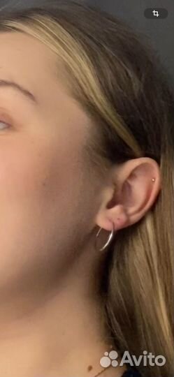 Серебряные сережки кольца