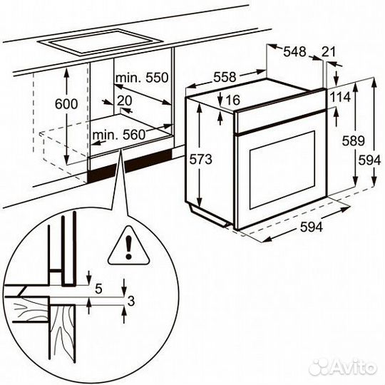 Духовой шкаф electrolux eob 93401 bx