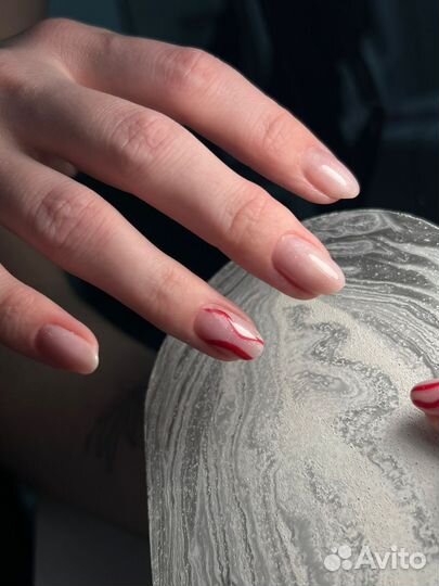 Маникюр наращивание ногтей гель лак