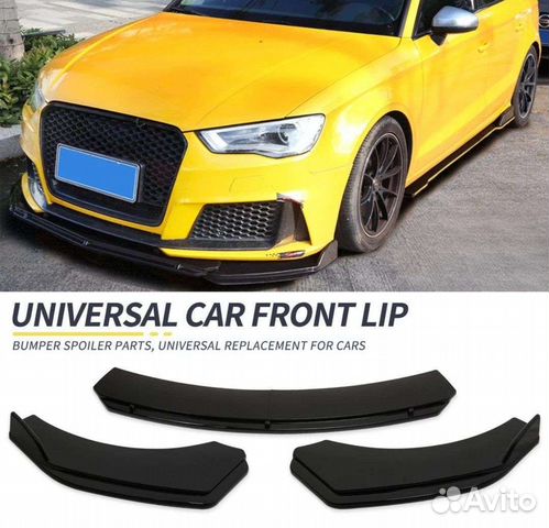 Сплиттер накладка губа на бампер универсальная