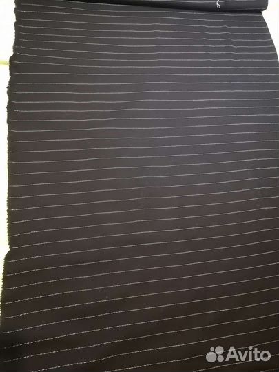 Ткань костюмная в полоску. Италия. Шерсть. 5,95м