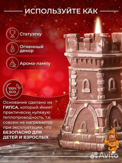 Биокамин настольный, биосвеча Ognivdom Башня