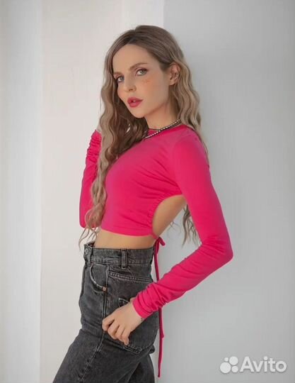 Топ розовый