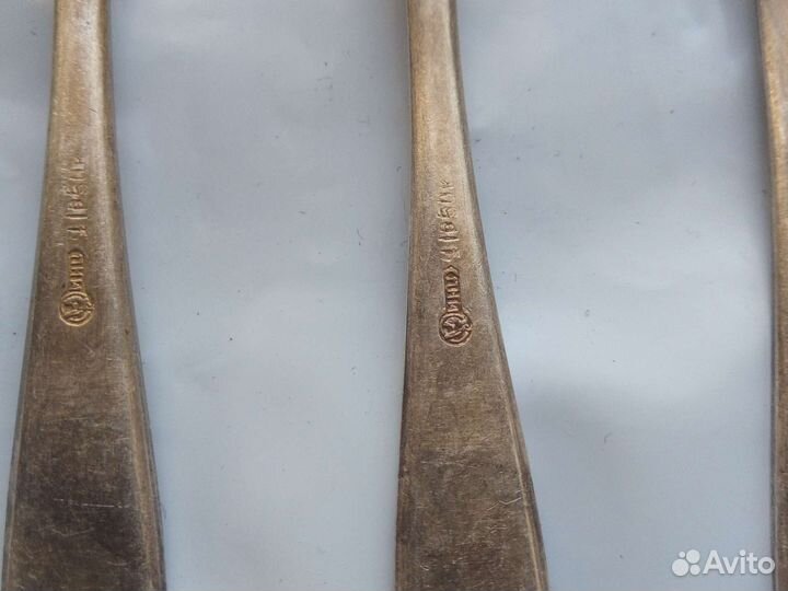 Чайные ложечки мельхиор