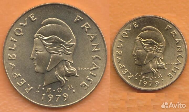 Новые Гебриды Французские 5 франков 1979 г
