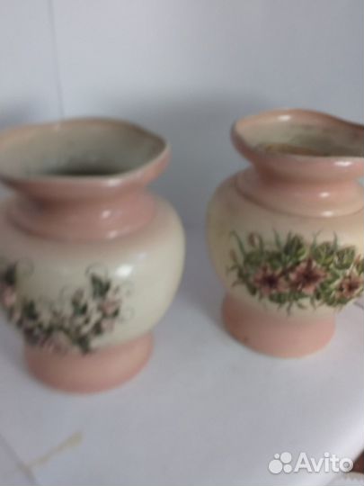 Парные напольные интерьерные вазы