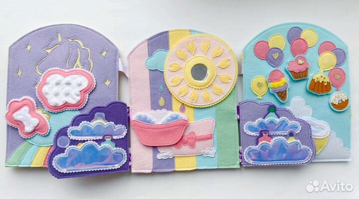 Книжка Домик для принцессы с единорожкой из фетра