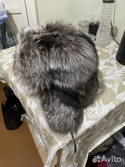 Шапка ушанка чернобурка