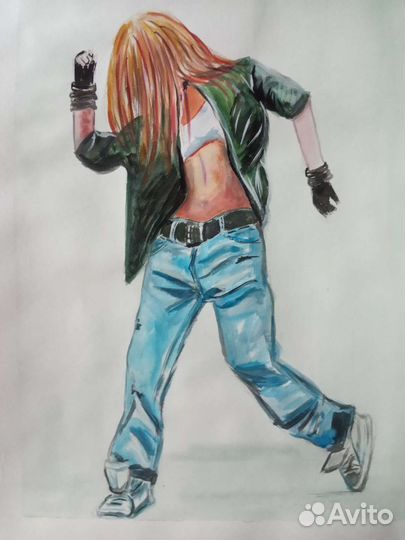 Картины акварель Хип Хоп