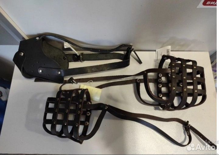 Намордник для собак кожаный