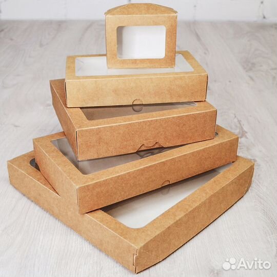 Крафтовые коробки с окном