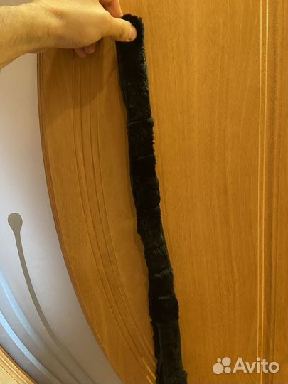 Шуба из мутона с капюшоном