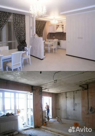 Ремонт под ключ, плитка, сантехника, электроника