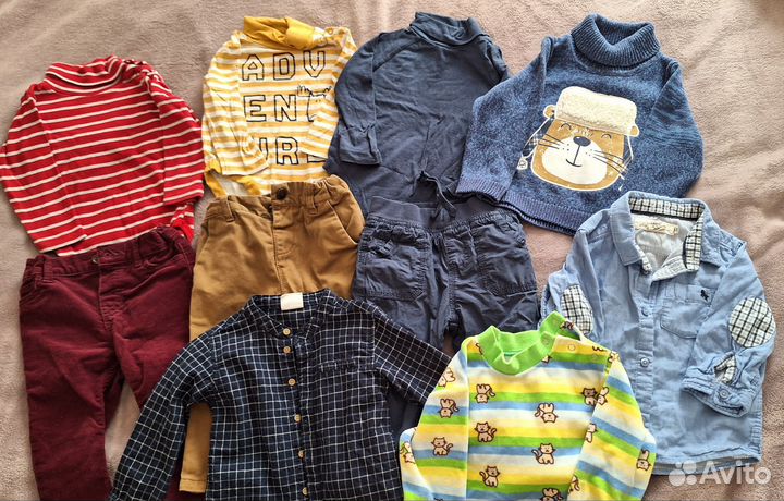 Осенние вещи для мальчика пакетом 80 mothercare hm