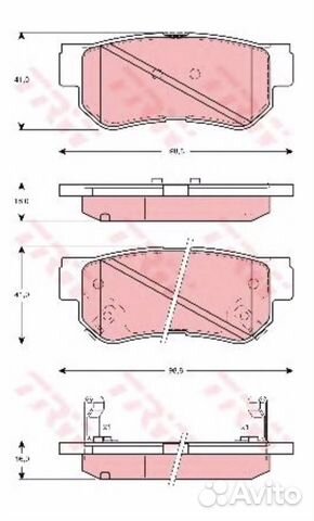 Колодки тормозные дисковые TRW на Hyundai Sonata