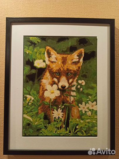 Картина,акрил Лисёнок