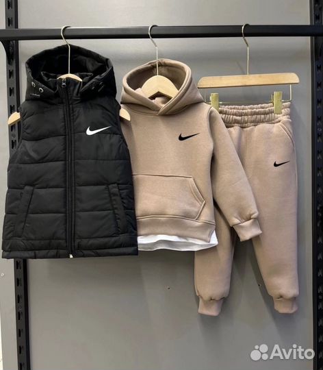 Костюм тройка на флисе Nike 92/122