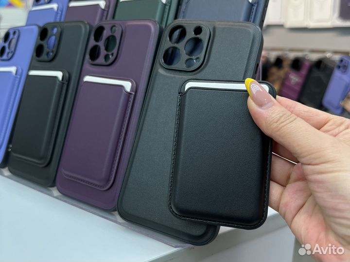 Чехол из экокожи с картхолдер