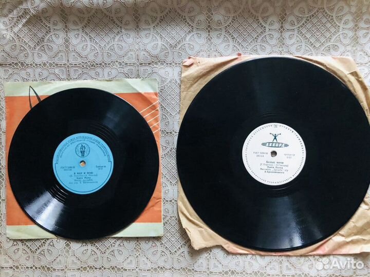 Грампластинки 1960-е Эдита Пьеха 2 шт