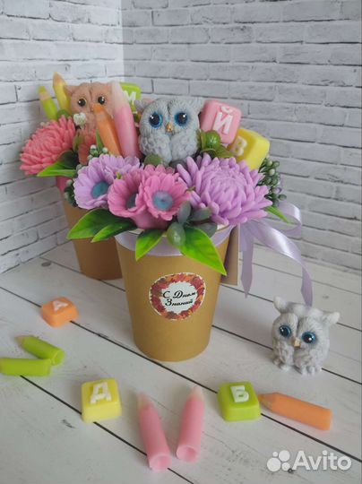 Букет из мыла учителю, воспитателю