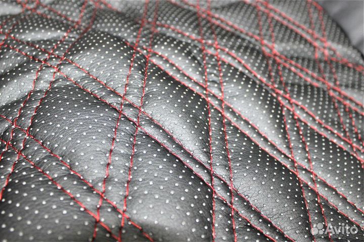 Чехлы Лада 2112 Приора красная строчка ромб Новые